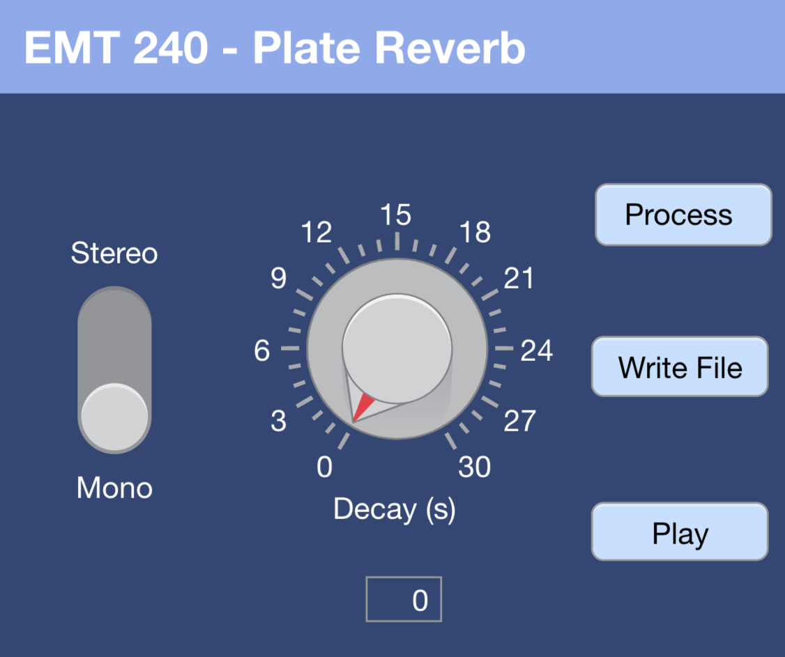 Preview image for Digital Emulation of Plate Reverb in MATLAB project